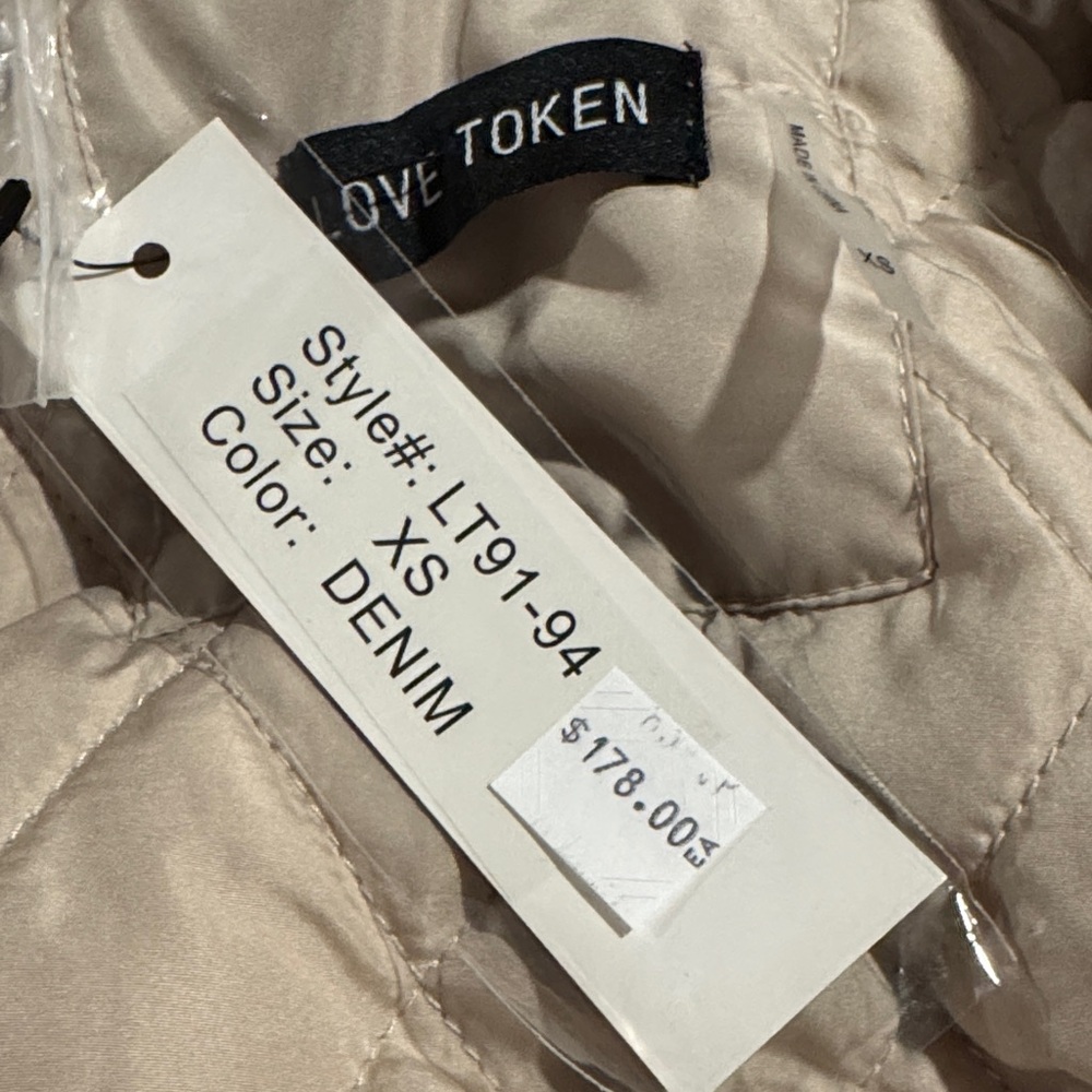 Love Token Light Blue Denim Jacket with Cream Fur Trim - Picture 3 of 5